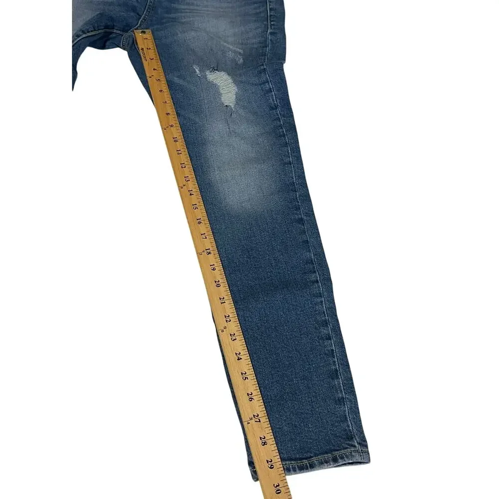 True Religion Women Jennie Curvy World‎ Tour Distressed Skinny Jeans High New